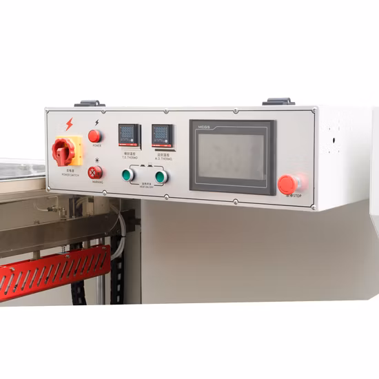 Máquina de embalaje retráctil con sellador lateral de película POF totalmente automática para cajas de confitería, embalaje de bandejas de frutas y verduras